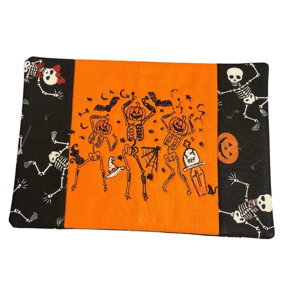 Hand Crafted Mug Rug Coaster Embroidered Cotton Fabric Padded Absorbs Liquid - Picture 7 of 9